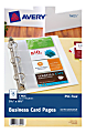 Avery® Business Card Pages, 5 1/2" x 8 1/2", Clear, Pack Of 5