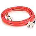 C2G-5m SC-SC 62.5/125 OM1 Duplex Multimode PVC Fiber Optic Cable - Red
