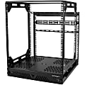 StarTech.com 12U 19" Open Frame Network Rack - Slide Out 4 Post 17" Deep Data/AV/IT/Computer Equipment Rack - Rotating/Pull Out/Pivoting 1 thumbnail image