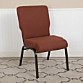 Flash Furniture Advantage Molded Foam Church Chair, Cinnamon/Gold Vein