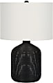 Monarch Specialties Glen Table Lamp, 23”H, Ivory/Black