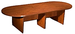 Boss Office Products 120"W Wood Race Track Conference Table, Cherry