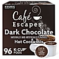 Café Escapes Dark Chocolate Hot Cocoa Keurig Single-Serve K-Cup Pods, 24 Pods Per Pack, Case Of 4 Packs 1 thumbnail image