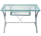 Realspace® Zentra Computer Desk, Silver/Clear 1 thumbnail image