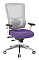 Office Star ProGrid Mesh Mid-Back Managers Chair, White/Purple