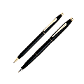 Cross® Classic Century Rollerball Pen With Free Ballpoint Pen, Medium Point, 1.0 mm, Assorted Barrels, Black Ink 1 thumbnail image