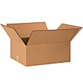 Partners Brand Corrugated Boxes, 10"H x 18"W x 22"D, 15% Recycled, Kraft Brown, Bundle Of 20