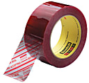 3M® 3779 Pre-Printed Carton Sealing Tape, 3" x 110 Yd., Clear/Red, Case Of 24
