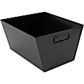 Advantus Steel File and Storage Bin - 7.4" Height x 12.5" Width x 11.3" Depth - Desktop - Carrying Handle, Secure Grip, Sturdy - Black - Steel - 1 Each 1 thumbnail image