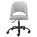 Eurostyle Alby Velvet Office Chair, Black/Gray