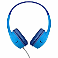 Belkin SoundForm Mini Wired On-Ear Headphones For Kids - Stereo - Mini-phone (3.5mm), USB Type C - Wired - Over-the-head, On-ear, Over-the-ear - Binaural - Circumaural - Noise Canceling - Blue 1 thumbnail image