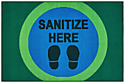 Carpets for Kids® KID$Value Rugs™ Sanitize Here Activity Rug, 4' x 6' , Blue