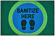 Carpets for Kids® KID$Value Rugs™ Sanitize Here Activity Rug, 4' x 6' , Blue 1 thumbnail image