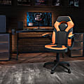 Flash Furniture X10 Ergonomic LeatherSoft™ Faux Leather High-Back Racing Gaming Chair With Flip-Up Arms, Orange/Black 1 thumbnail image
