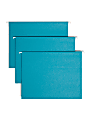 Smead® Hanging File Folders, 1/5-Cut Adjustable Tab, Letter Size, Teal, Box Of 25