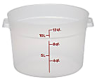 Cambro Translucent Round Food Storage Containers, 12 Qt, Pack Of 6 Containers