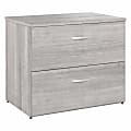 Bush Business Furniture Hybrid 35-11/16"W x 23-3/8"D Lateral 2-Drawer File Cabinet, Platinum Gray, Standard Delivery