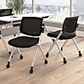 Bush Business Furniture Envision Mesh Mid Back Folding Chairs - Set of 2, Black Nylon, Standard Delivery 1 thumbnail image