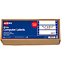 Avery® Continuous Form Permanent Address Labels, 4013, Rectangle, 3 1/2" x 15/16", White, Pack Of 5,000 1 thumbnail image