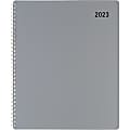 Office Depot® Brand Monthly Planner, 8-1/2" x 11", Silver, January To December 2023, OD001630