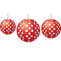 Teacher Created Resources® Red Polka Dots Paper Lanterns, Pack Of 3
