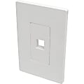 Eaton Tripp Lite Series 1-Port Keystone Single-Gang Faceplate, White, TAA - 1 x Total Number of Socket(s) - 1-gang - White - Polycarbonate 1 thumbnail image