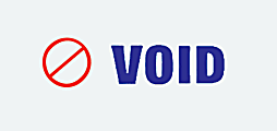 Accu-Stamp2® Pre-Inked Shutter Message Stamp, Void, 1/2" x 1 5/8" Impression, Blue/Red Ink 1 thumbnail image