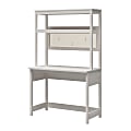 Mr. Kate Tess Standing Desktop & Workstation With Modular Storage Options, 77-1/8"H x 47-9/16"W x 23-5/8"D, Ivory Oak