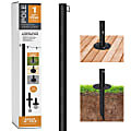 Global Outdoor String Light Pole, 10’, Black 1 thumbnail image