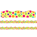 Charles Leonard Scallop Cut Borders/Trims, Colorful Dot, 24’ Per Pack, Set Of 2 Packs 1 thumbnail image