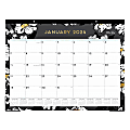 2024 Blue Sky™ Baccara Dark Monthly Desk Pad Calendar, 22" x 17", January to December 2024, 110215
