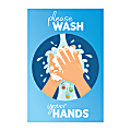 Healthy Hygiene Full-Color 'Please Wash Your Hands' Label Decals, 4" x 6" Rectangle, Pack Of 10 1 thumbnail image