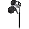 iHome Noise Isolation Earbuds With Interchangeable Ear Cushions, Gray