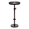 Kate and Laurel Engles Iron Round Drink Table, 30"H x 10"W x 10"D, Gunmetal 1 thumbnail image