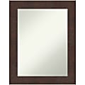 Amanti Art Non-Beveled Rectangle Framed Bathroom Wall Mirror, 29" x 23", Wildwood Brown 1 thumbnail image