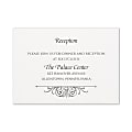 Custom Shaped Wedding & Event Reception Cards, 4-7/8" x 3-1/2", Regal Crest, Box Of 25 Cards