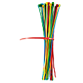 Ativa Cable Ties, 6", Assorted Colors, Pack Of 50