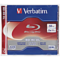 Verbatim BD-RE DL 50GB 2X with Branded Surface - 1pk Jewel Case - 1pk Jewel Case