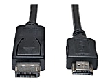 Eaton Tripp Lite Series DisplayPort to HDMI Adapter Cable (M/M), 6 ft. (1.8 m) - Adapter cable - DisplayPort male to HDMI male - 6 ft - black