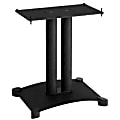 Sanus Steel Series Center Channel Speaker Stand - 18in Height - Steel - Black - 35.05 lb Load Capacity - 18" Height x 14.8" Width x 11.8" Depth - Black - Black