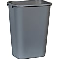 Rubbermaid Commercial 41 QT Large Deskside Wastebaskets, 10.25 Gal Capacity, Rectangular, Gray 1 thumbnail image