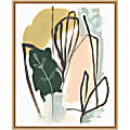 Amanti Art Tropical Abstract I by June Erica Vess Framed Canvas Wall Art Print, 20”H x 16”W, Maple