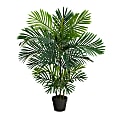 Nearly Natural Areca Palm 40”H Artificial Plant With Planter, 40”H x 14”W x 14”D, Green/Black