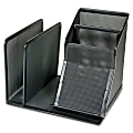 Artistic Punched Metal Multipurpose Desk Organizer, 5-3/4" x 6-1/2" x 5", Black 1 thumbnail image