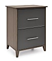 Realspace® Koru 23-1/2"W x 17-1/2"D Lateral 2-Drawer File Cabinet, Two-Tone Slate/Gray Oak