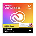 Adobe Creative Cloud EDU, 2025, 1 Year Subscription, For Windows/Mac, Download 1 thumbnail image