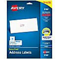 Avery® Easy Peel® Address Labels With Sure Feed® Technology, 8160, Rectangle, 1" x 2-5/8", Matte White, Pack Of 750 1 thumbnail image