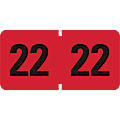Smead® ETYJ Color-Coded Year Labels, SMD68322, Rectangular, 1-1/2" x 3/4", Red, Roll Of 500 Labels 1 thumbnail image