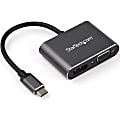 StarTech.com USB C Multiport Video Adapter - USB-C to 4K 60Hz DisplayPort 1.2 HBR2 HDR or 1080p VGA Monitor Adapter - CDP2DPVGA 1 thumbnail image