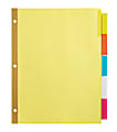 Office Depot® Brand Insertable Dividers With Big Tabs, Buff, Assorted Colors, 5-Tab